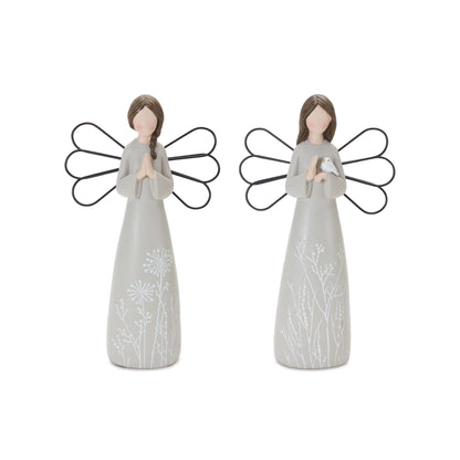 Etched Angel Figurine (Set of 4)