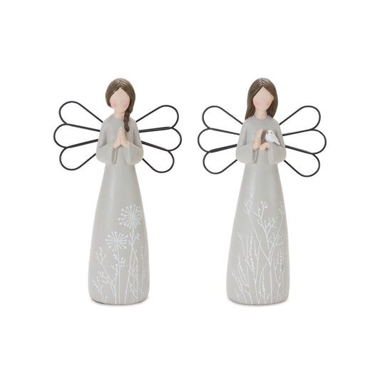 Etched Angel Figurine (Set of 4)