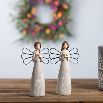 Etched Angel Figurine (Set of 4)