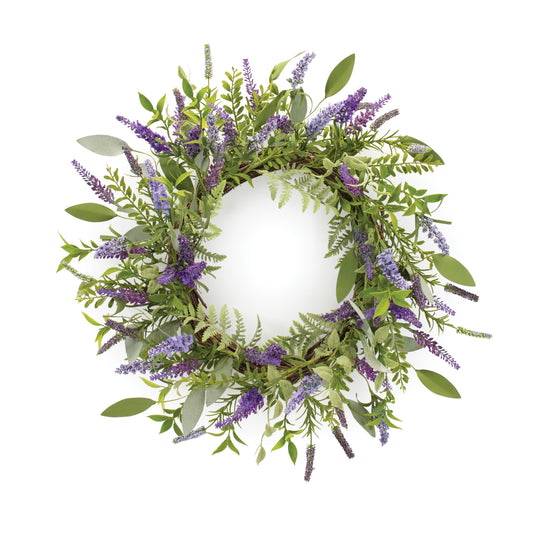 Lavender Floral Wreath 20"D