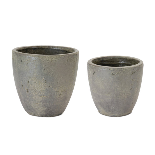Distressed Terra Cotta Planter (Set of 2)