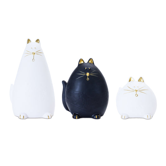 Modern Cat Figurine (Set of 3)