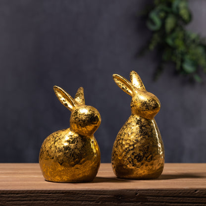 Gold Rabbit Décor (Set of 2)