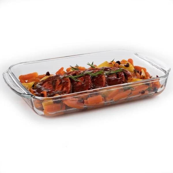 Glass 3-Piece Bakeware Oven Safe Casserole Baking Dish Set - Dishwasher Safe