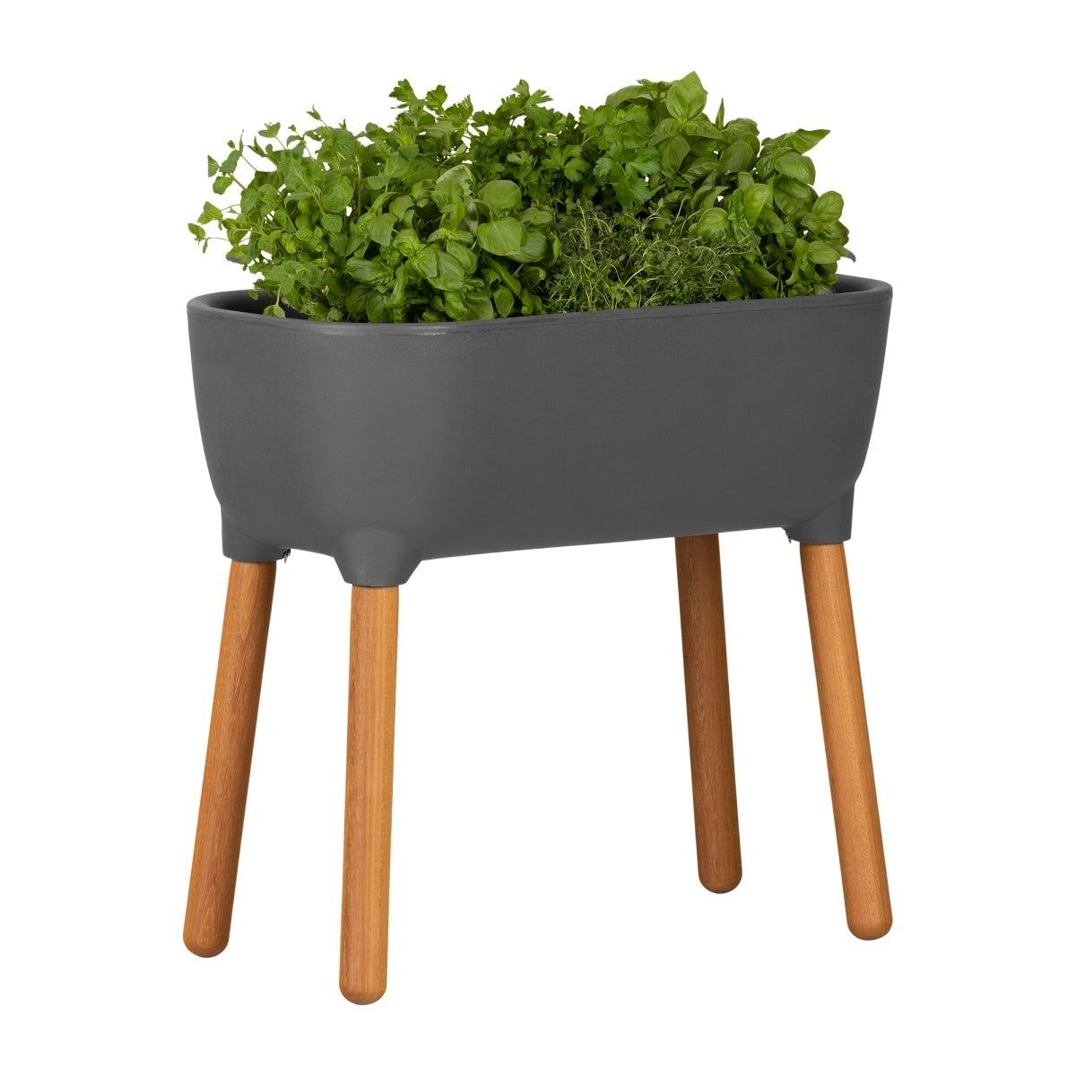 Pewter Scandinavian Elevated Raised Smart Drainage Planter Bed